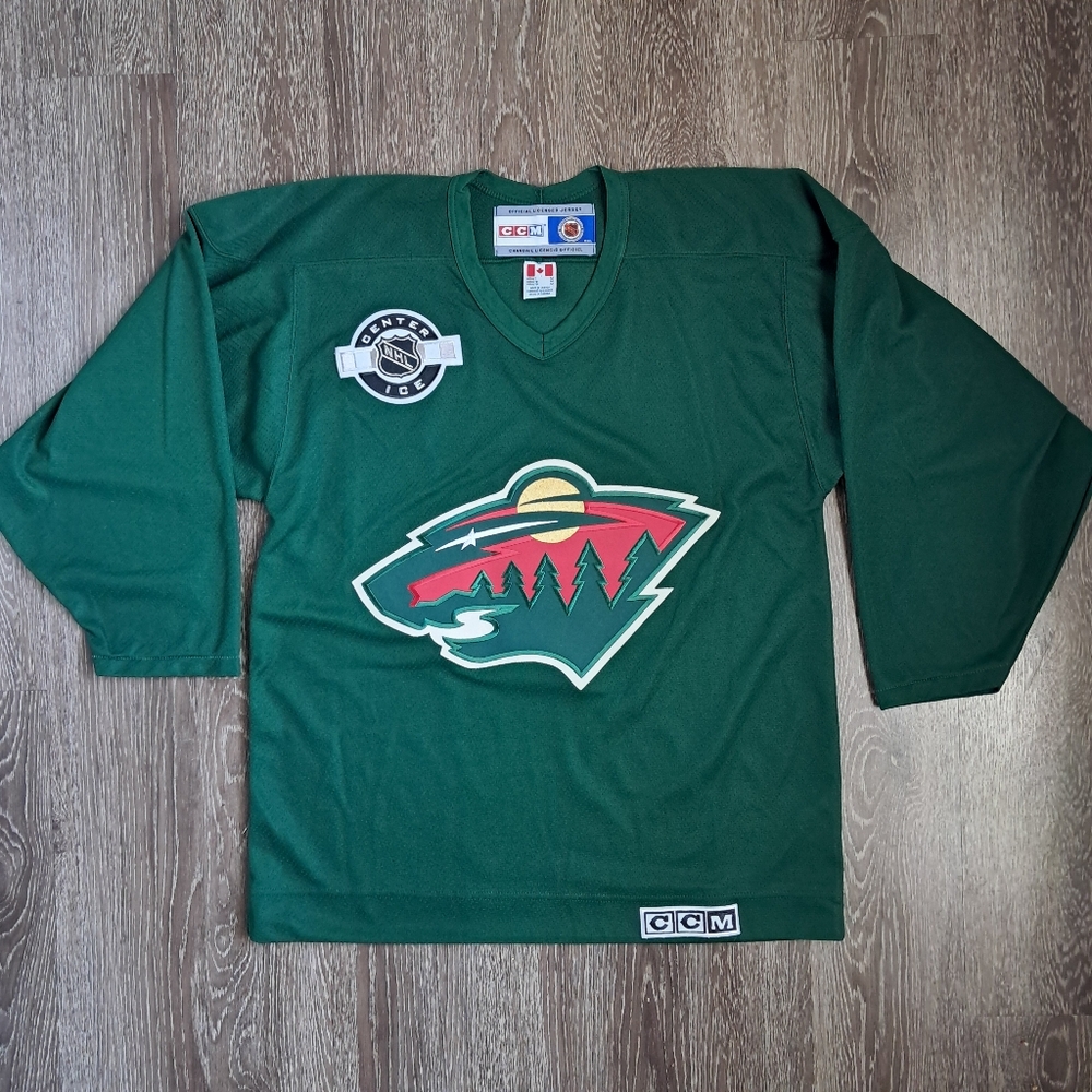 Vintage Minnesota Wild CCM Center Ice NHL Warm Up Jersey Adult Medium